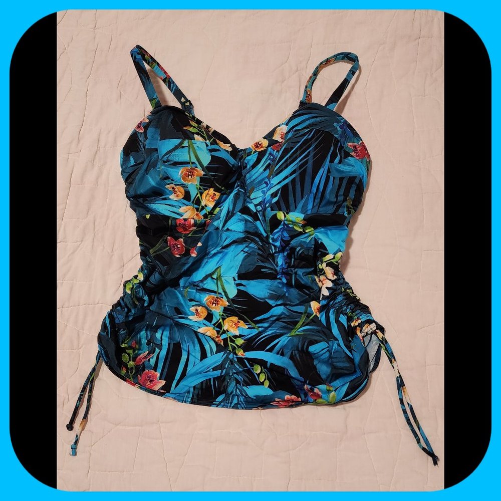 FANTASIE || Tropical Tankini Top (SIZE 34DDD)